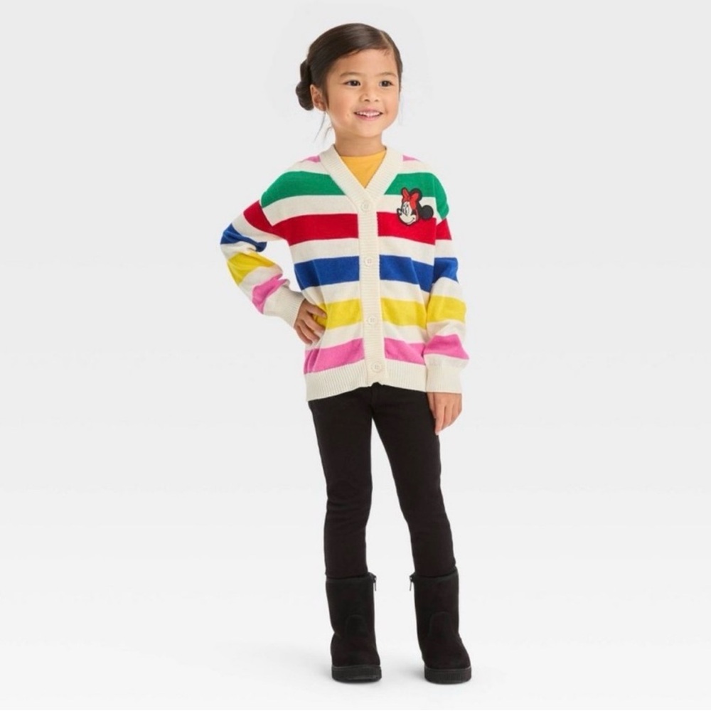 Disney Cream and Green Striped Cardigan